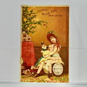 Clark's Mile-End Spool Cotton Victorian Trading Trade Card